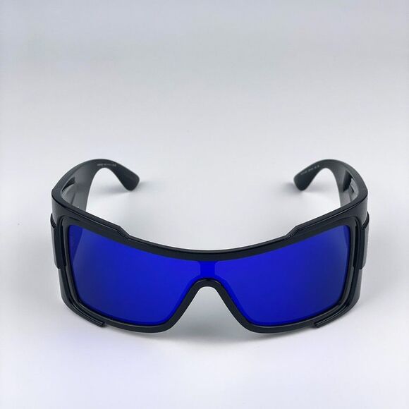 Versace VE4451 GB1/55 Sunglasses Black Grey Mirrored Blue Wraparound Unisex main image 10